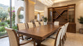 Walnut Dining Set with Display Cabinet