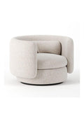 Round Bouclé Swivel Chair