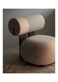 Bolster-Back Bouclé Chair