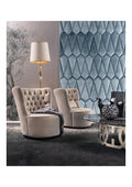 Button-Tufted Slipper Chair