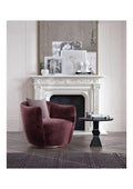 Berry Velvet Swivel Chair