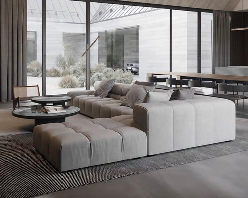 Block Modular Sectional with Ottoman