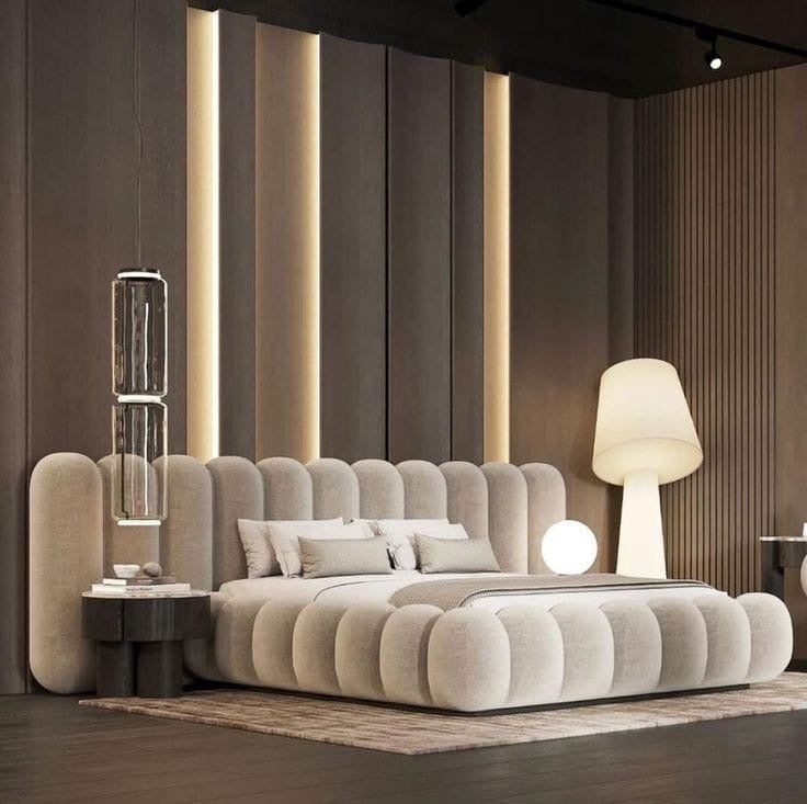 Serene Bouclé Bed